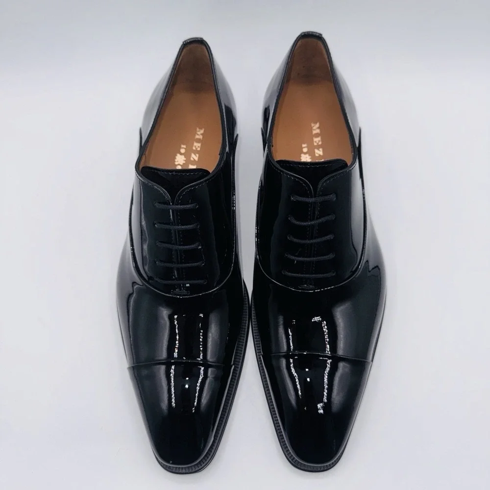 Mezlan Formal Oxfords Men's‎ Size 8.5 Black Patent Leather